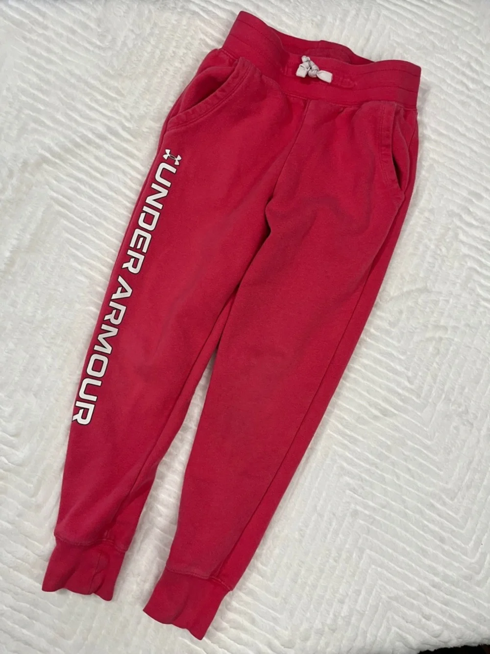 Under Armour Kids Girls Pink‎ Jogger Sweatpants size youth small joggers
